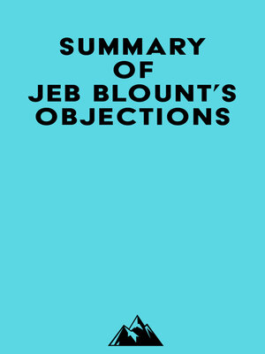cover image of Summary of Jeb Blount's Objections